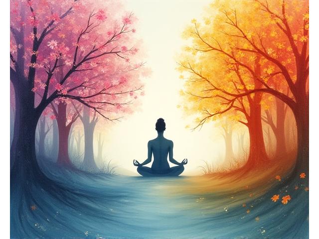 Seasonal yoga practice calendar cover